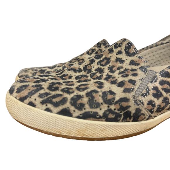 Dansko Odina Leopard Print Leather Suede Perforated Comfort Shoes sz 38 7.5 / 8 - Picture 8 of 16